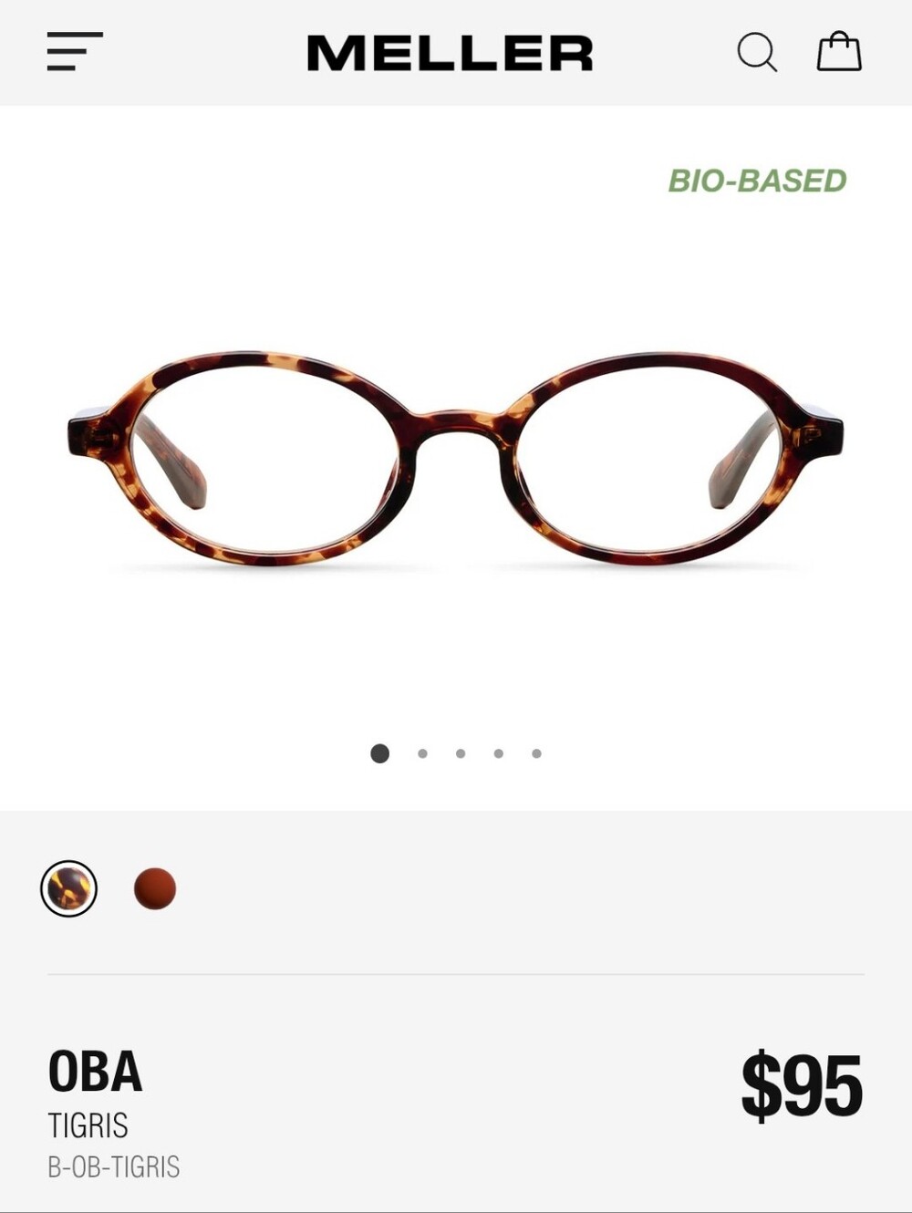 Meller Tigris Women's Tortoiseshell Oval Glasses - Brown